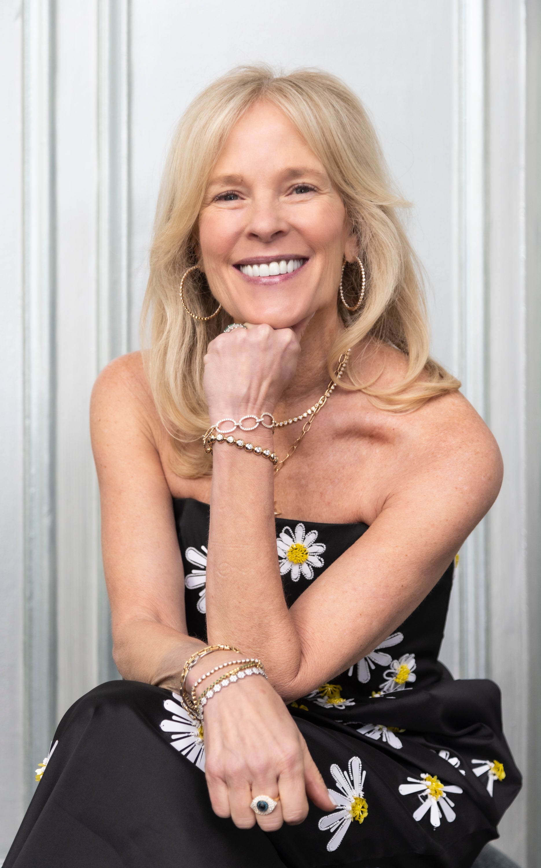 Flower Diamond Tennis Bracelet