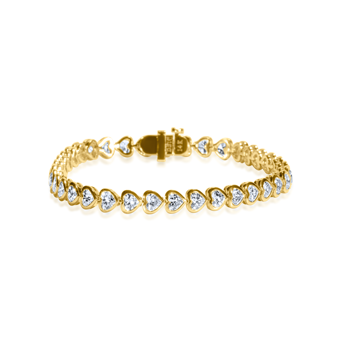 Lab Diamond Heart Tennis Bracelet