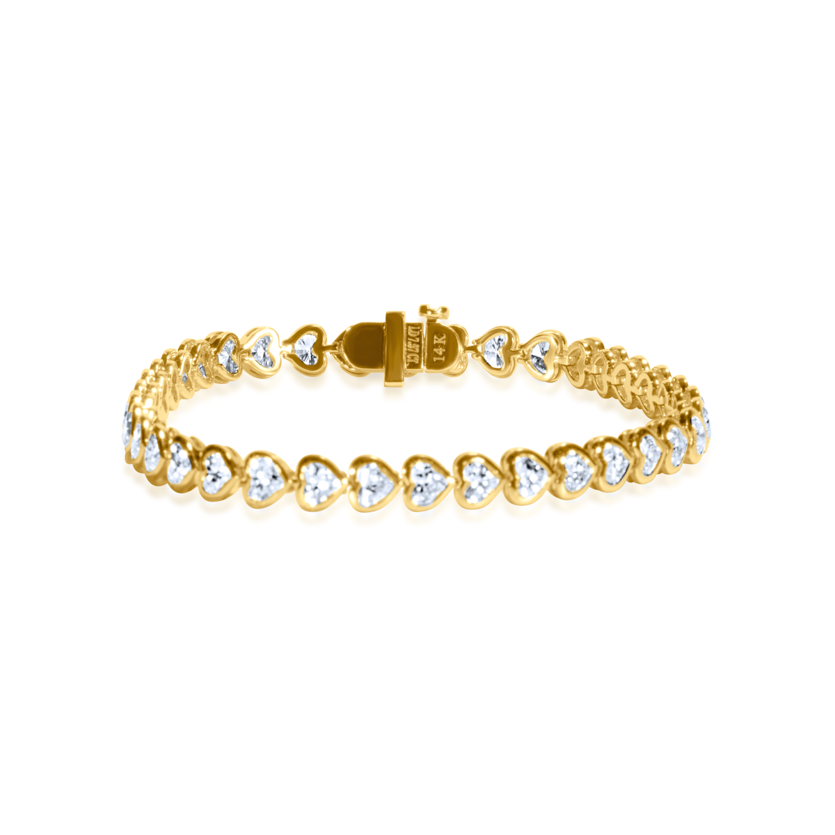 Lab Diamond Heart Tennis Bracelet