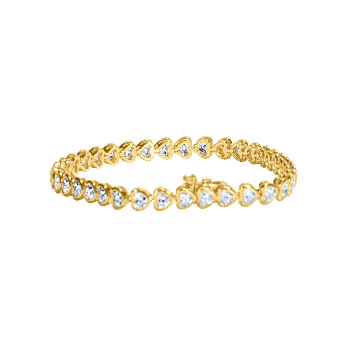 Lab Diamond Heart Tennis Bracelet