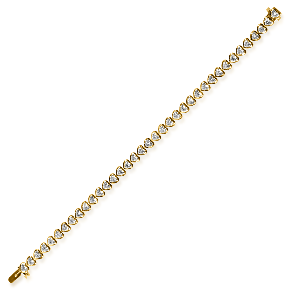 Lab Diamond Heart Tennis Bracelet