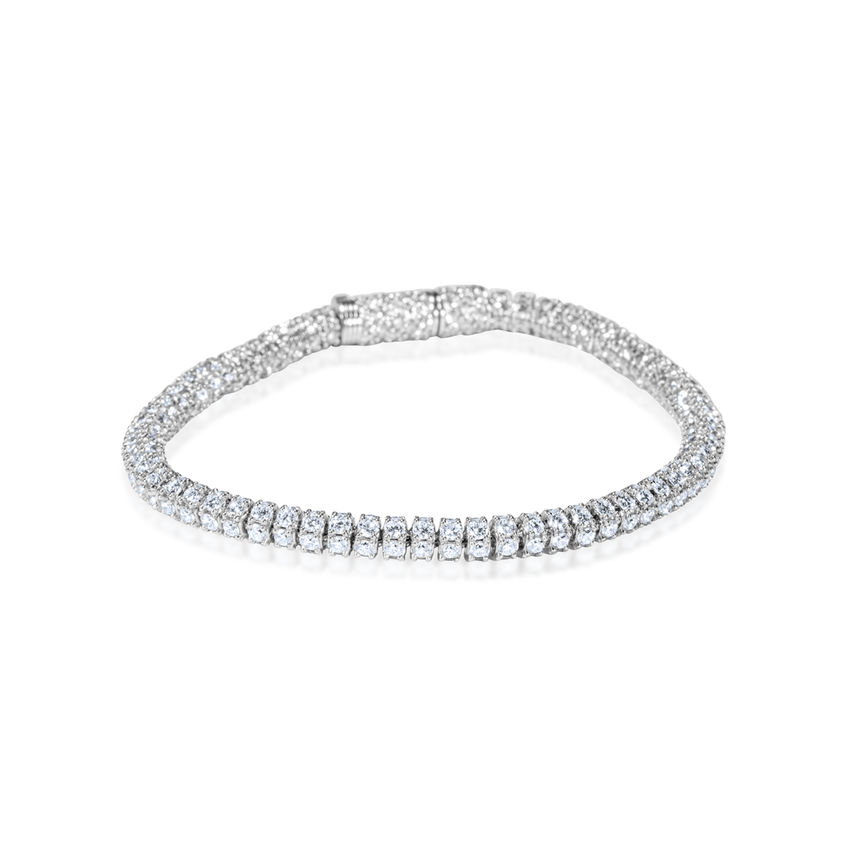 Lab Diamond Rondelle Tennis Bracelet