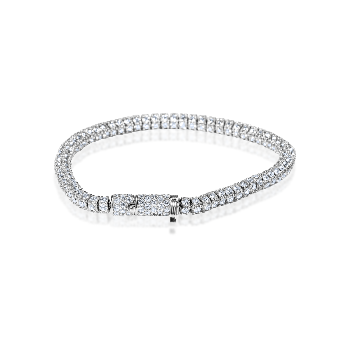 Lab Diamond Rondelle Tennis Bracelet