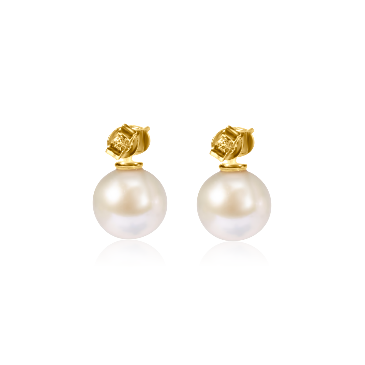 Lab Diamond & Pearl Drop Earrings