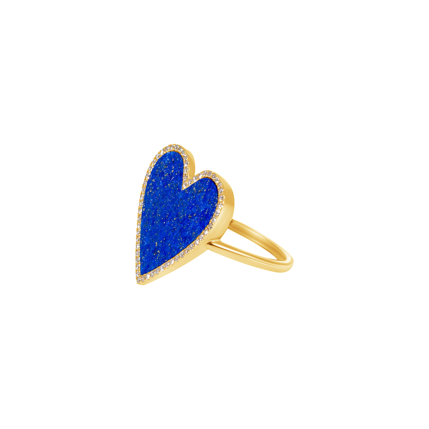 Gemstone Diamond Heart Ring