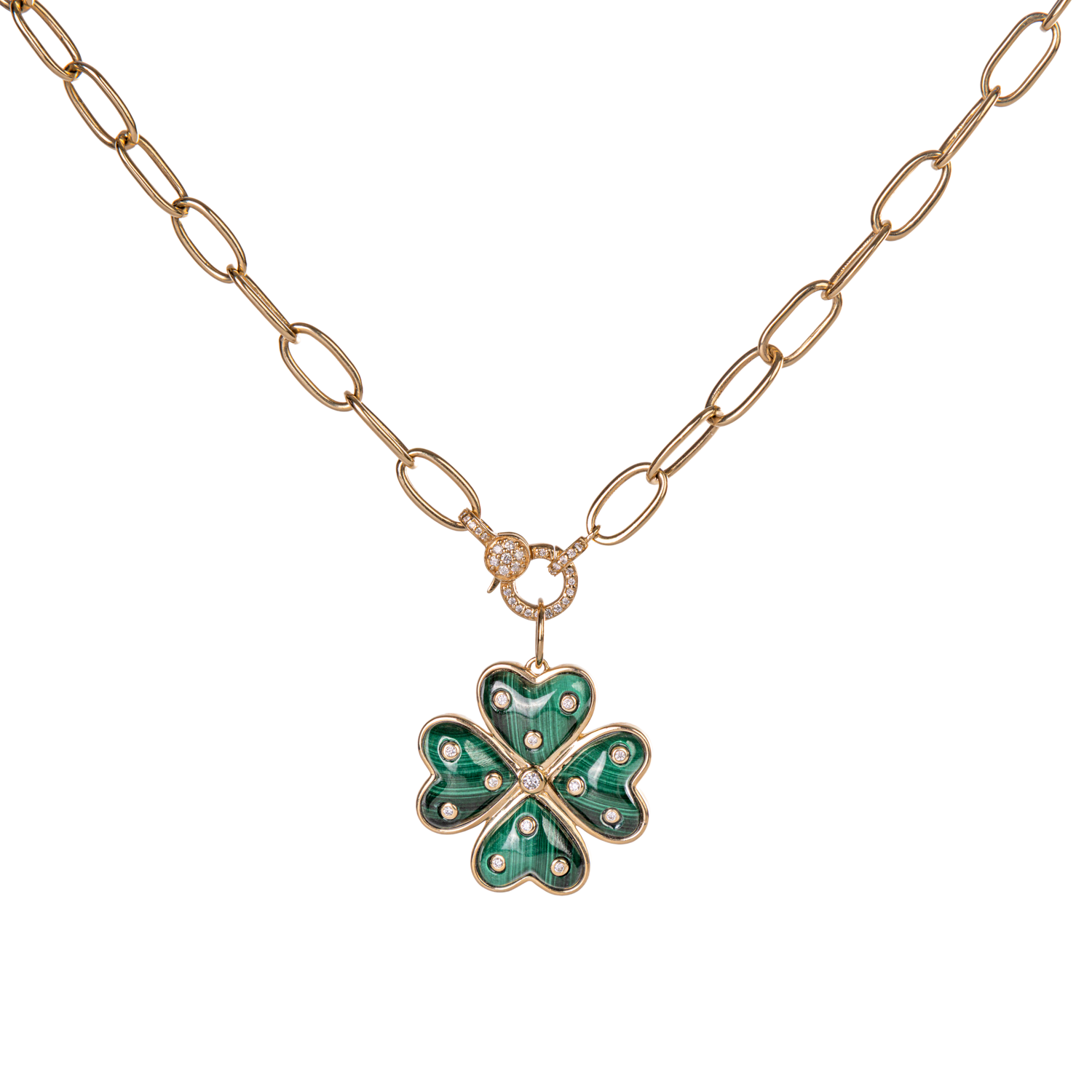 Malachite Clover Pendant