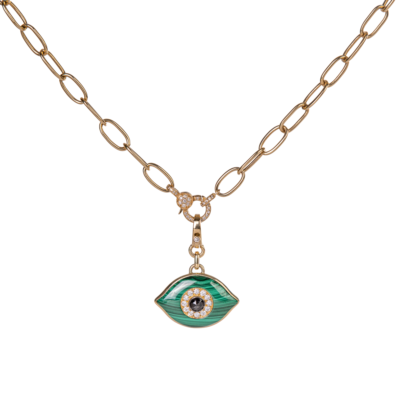 Malachite Evil Eye Pendant