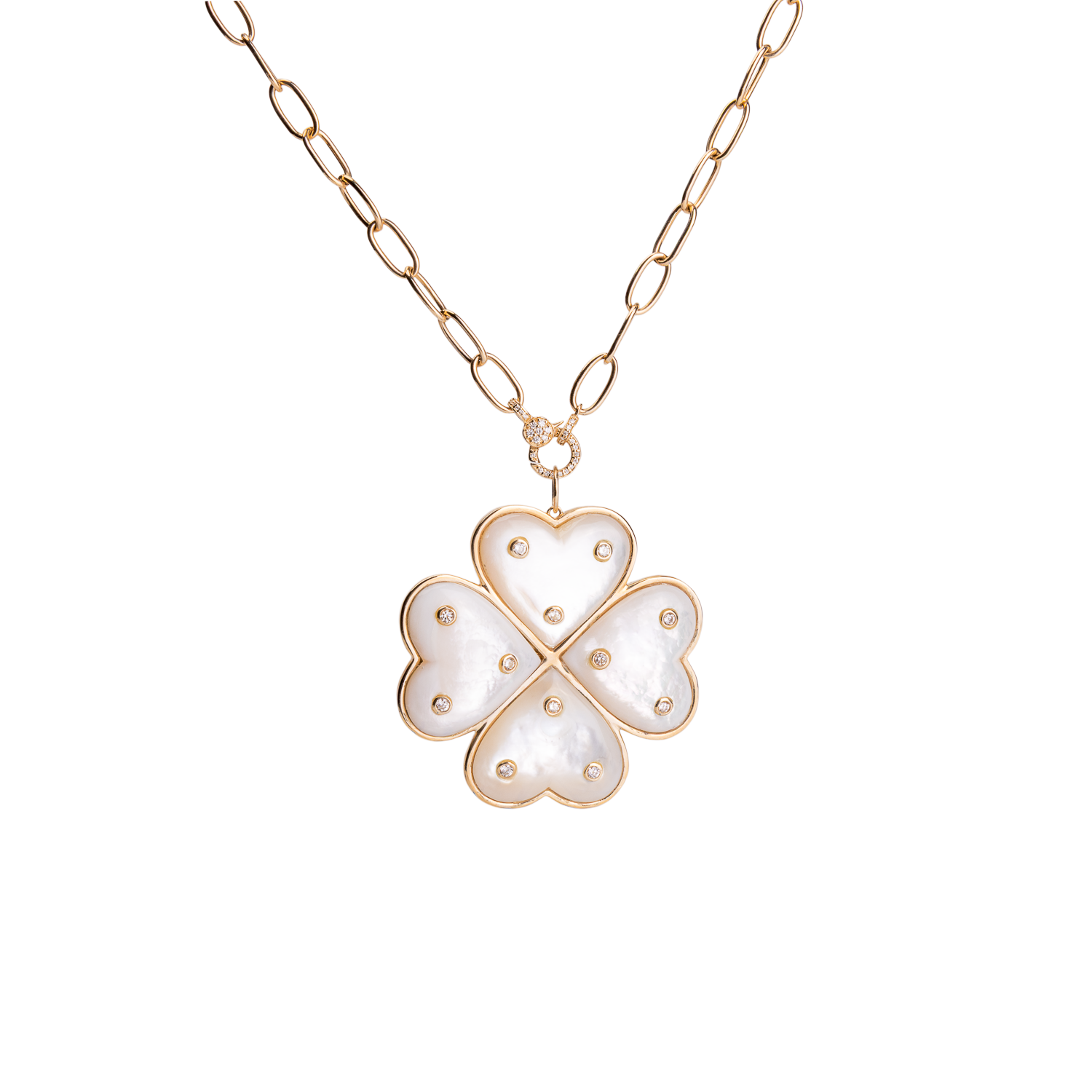Mother of Pearl Clover Pendant