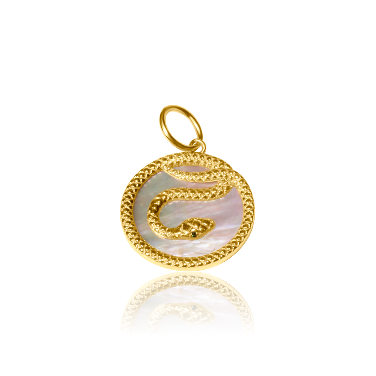 Mother of Pearl Snake Charm