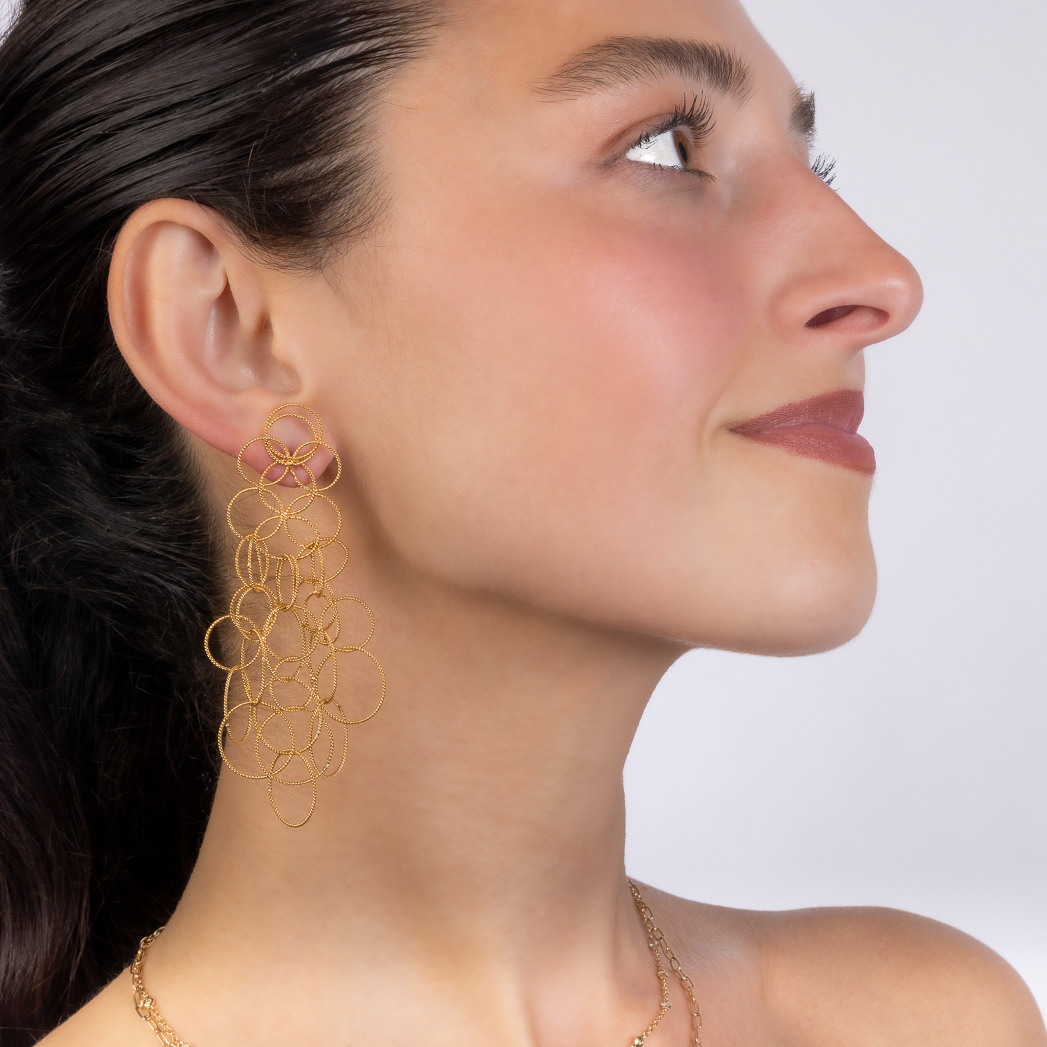 Infinity Link 18k Gold Drop Earrings