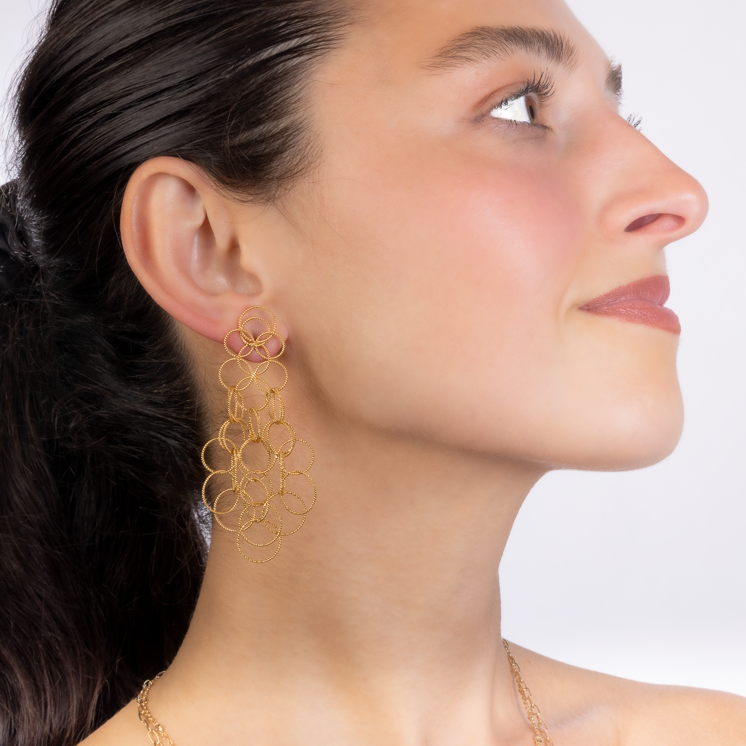 Infinity Link 18k Gold Drop Earrings