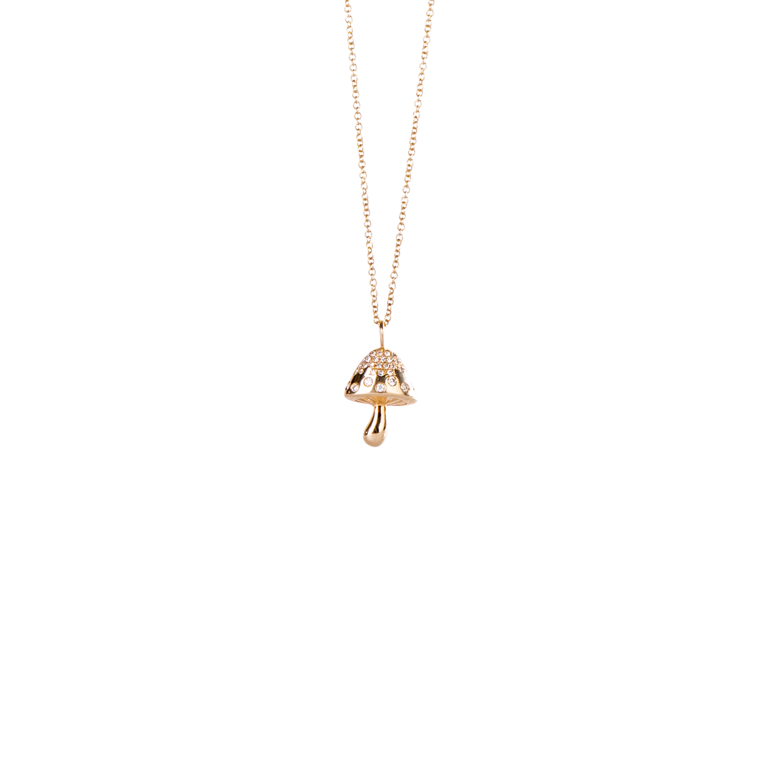 Mushroom Diamond Necklace