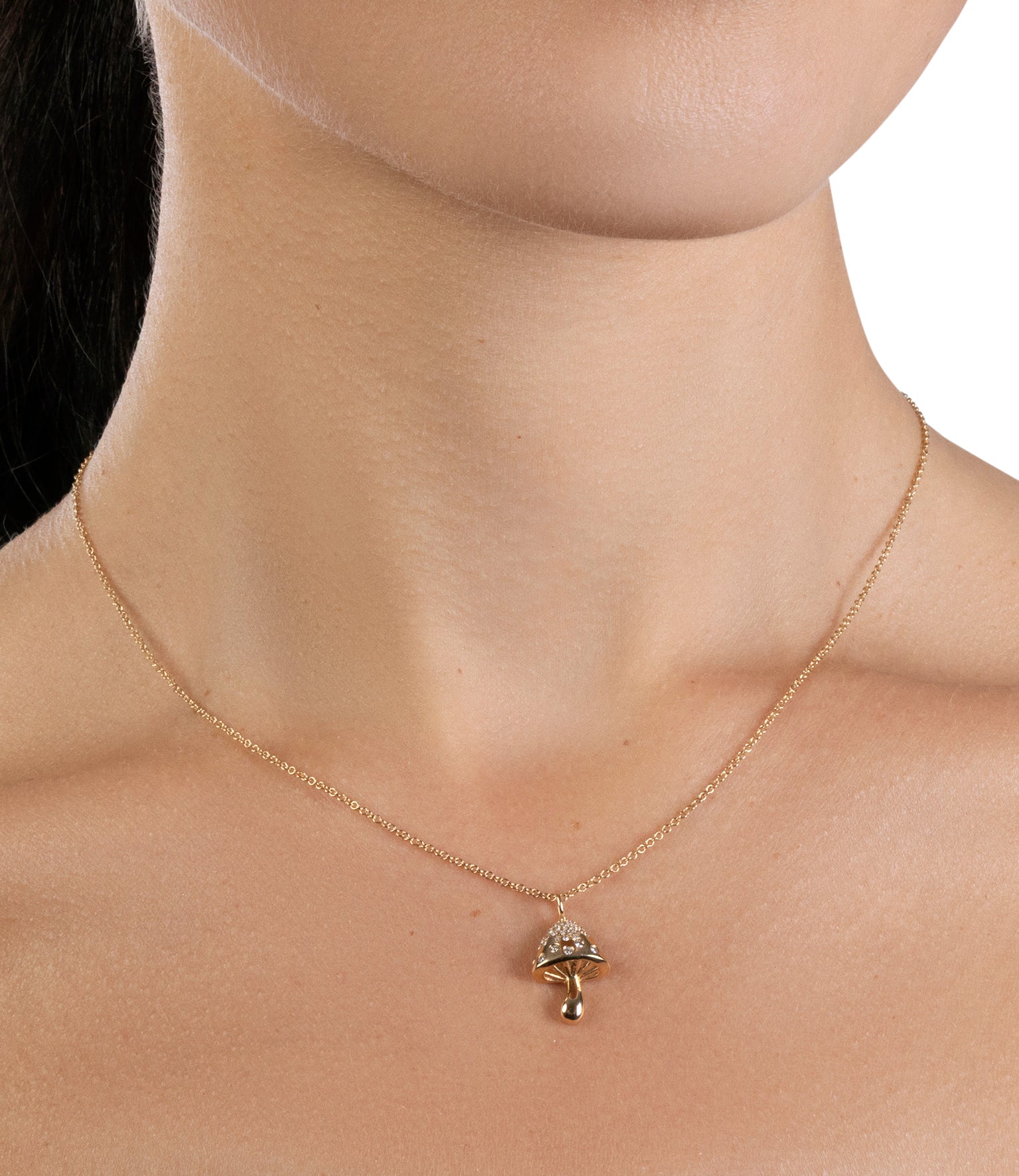 Mushroom Diamond Necklace