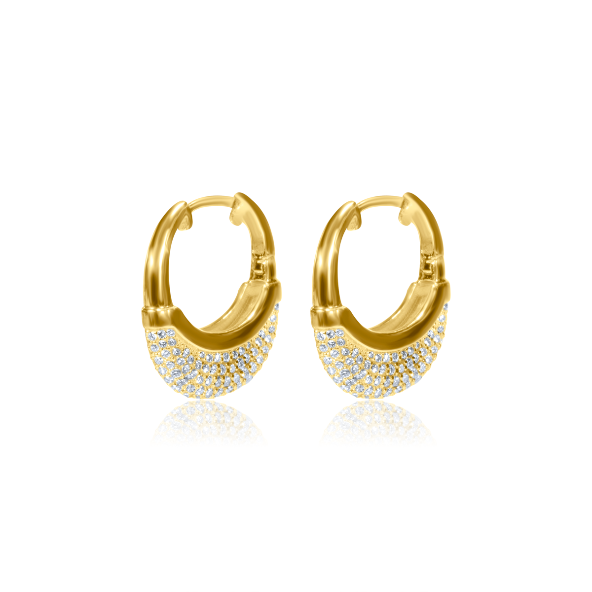 Pavé Diamond Huggie Earrings