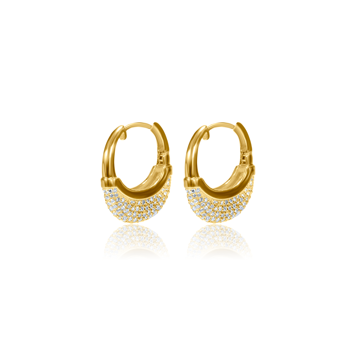 Pavé Diamond Huggie Earrings