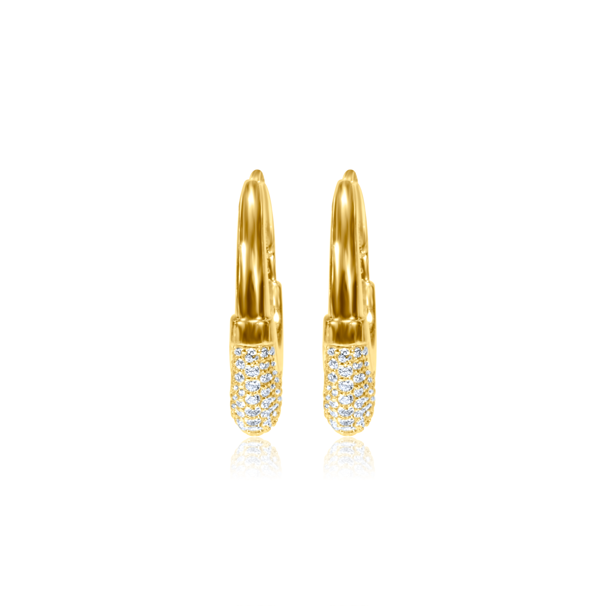 Pavé Diamond Huggie Earrings