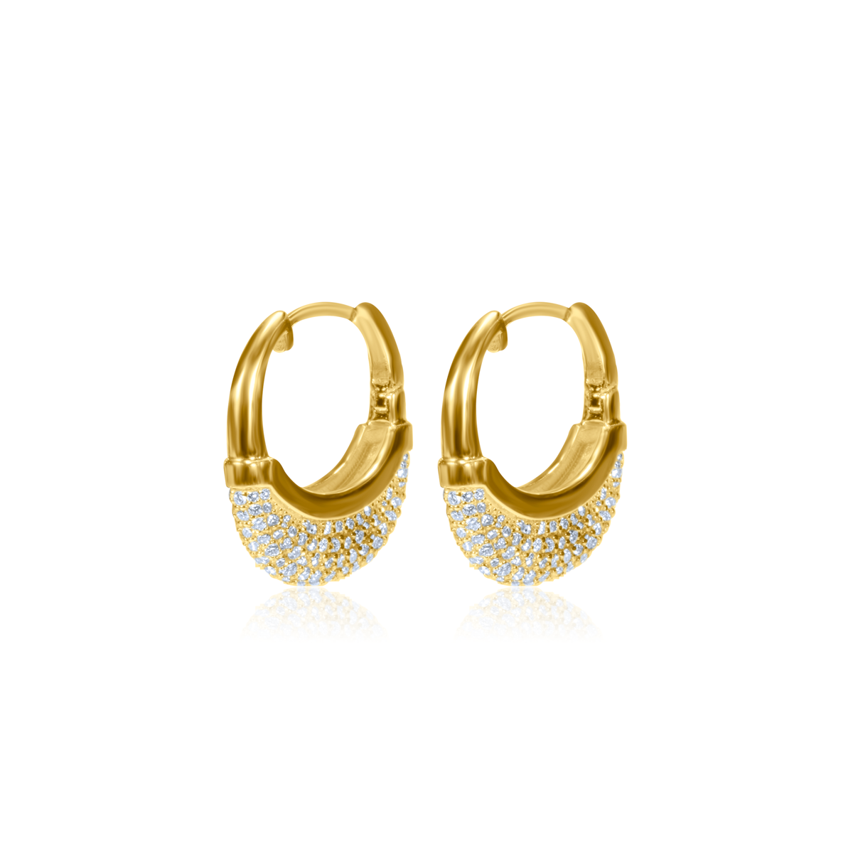 Pavé Diamond Huggie Earrings