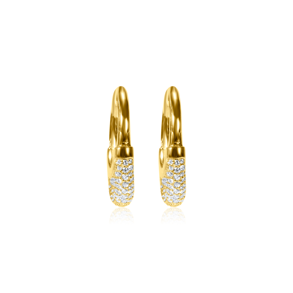 Pavé Diamond Huggie Earrings