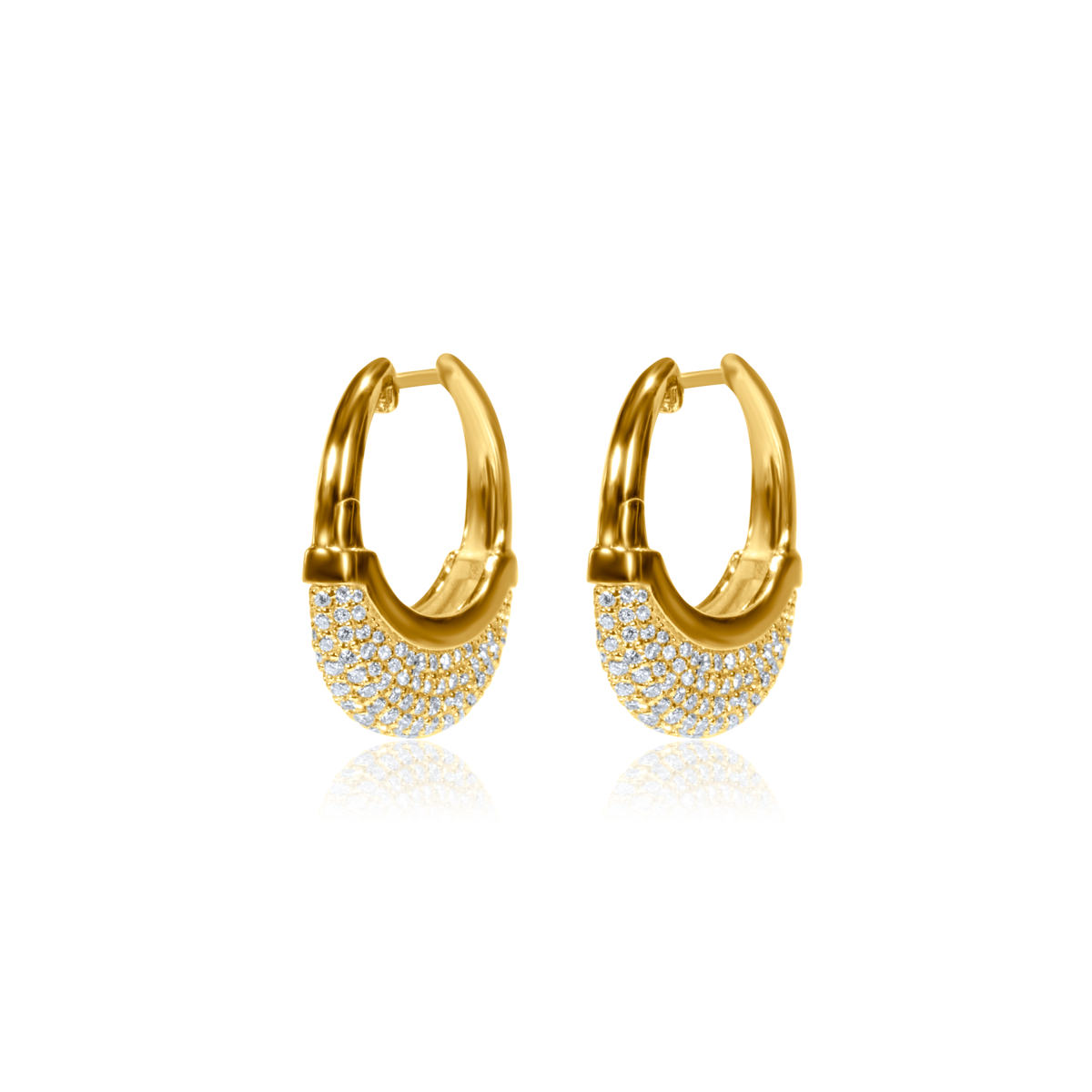 Pavé Diamond Huggie Earrings