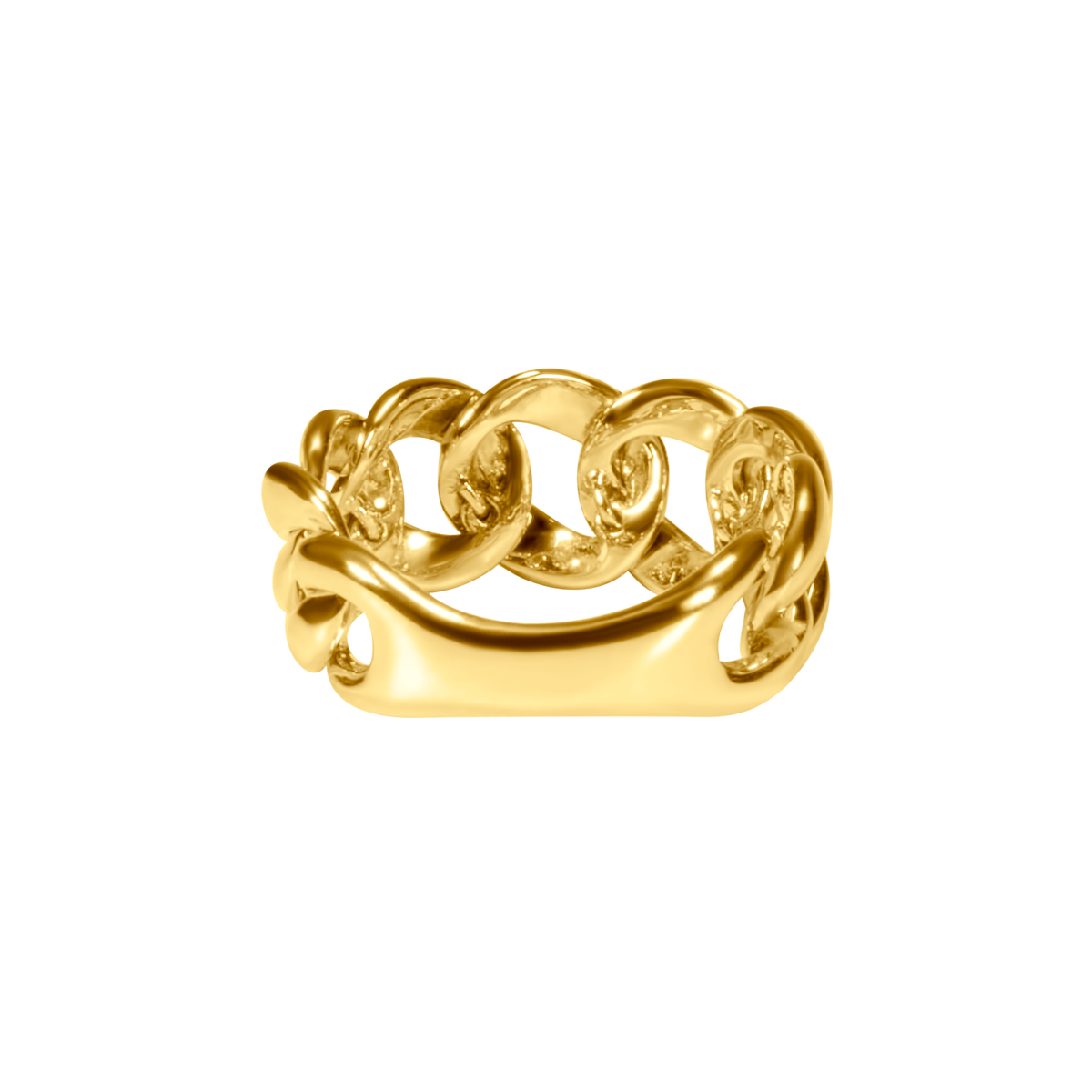 Pave Diamonds Cuban Link Ring