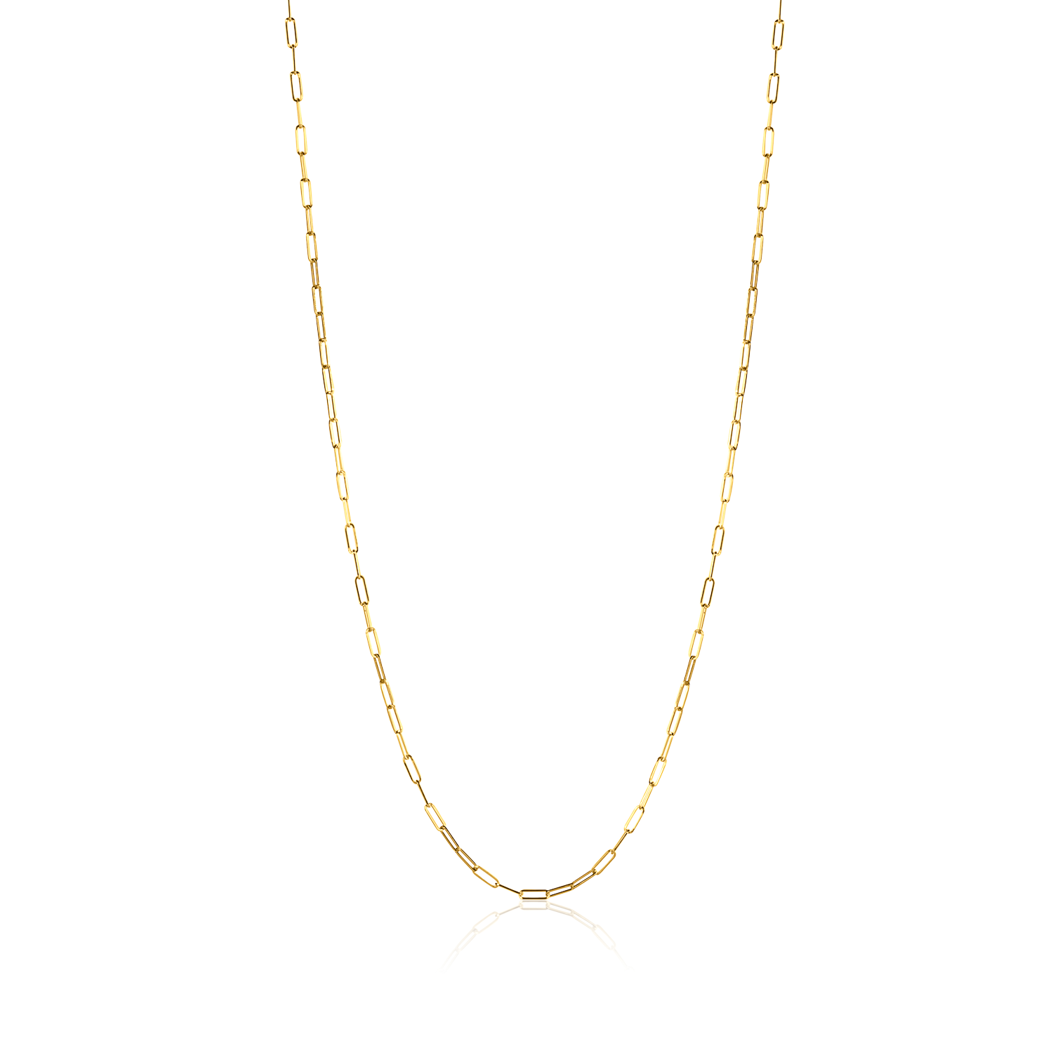 Delicate Paperclip Gold Chain