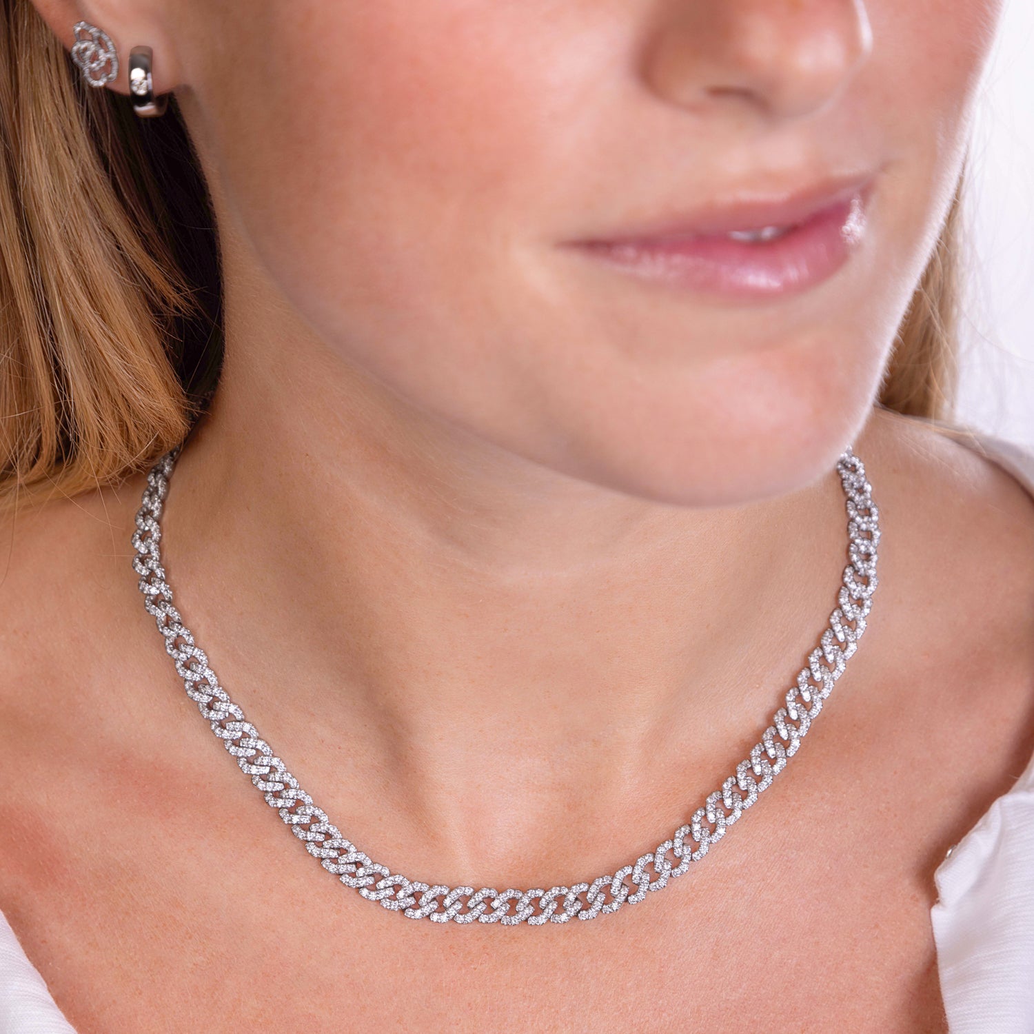 Cuban Link Diamond Tennis Necklace