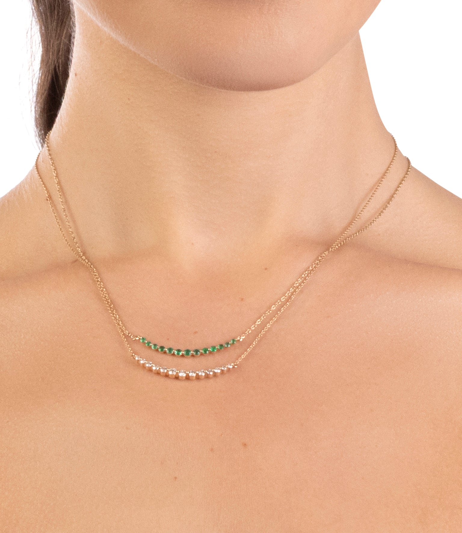 Emerald Crescent Necklace