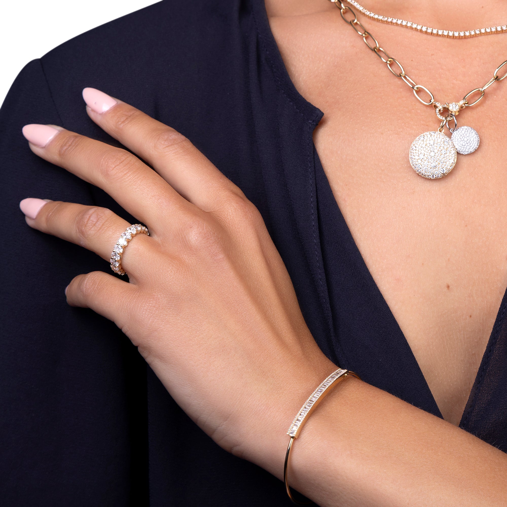 Oval Diamond Eternity Band