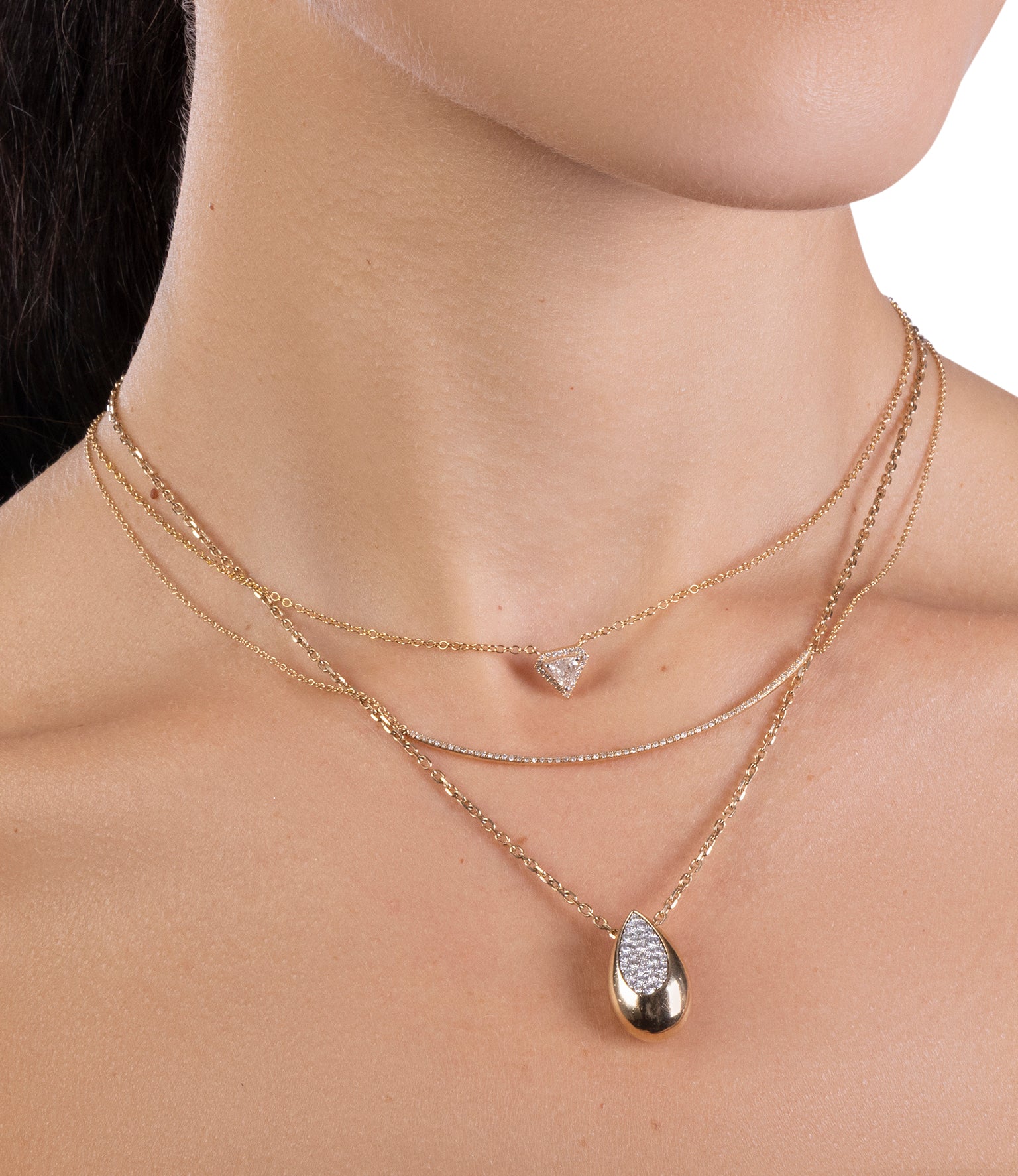 Disco Teardrop Diamond Necklace
