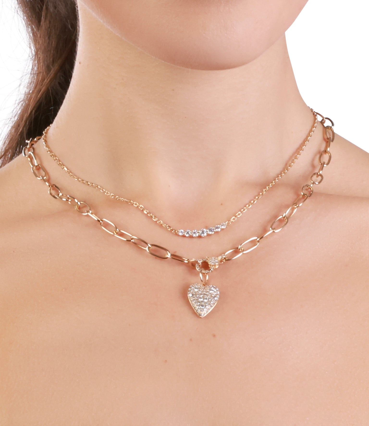 Diamond Clasp Oval Link Chain