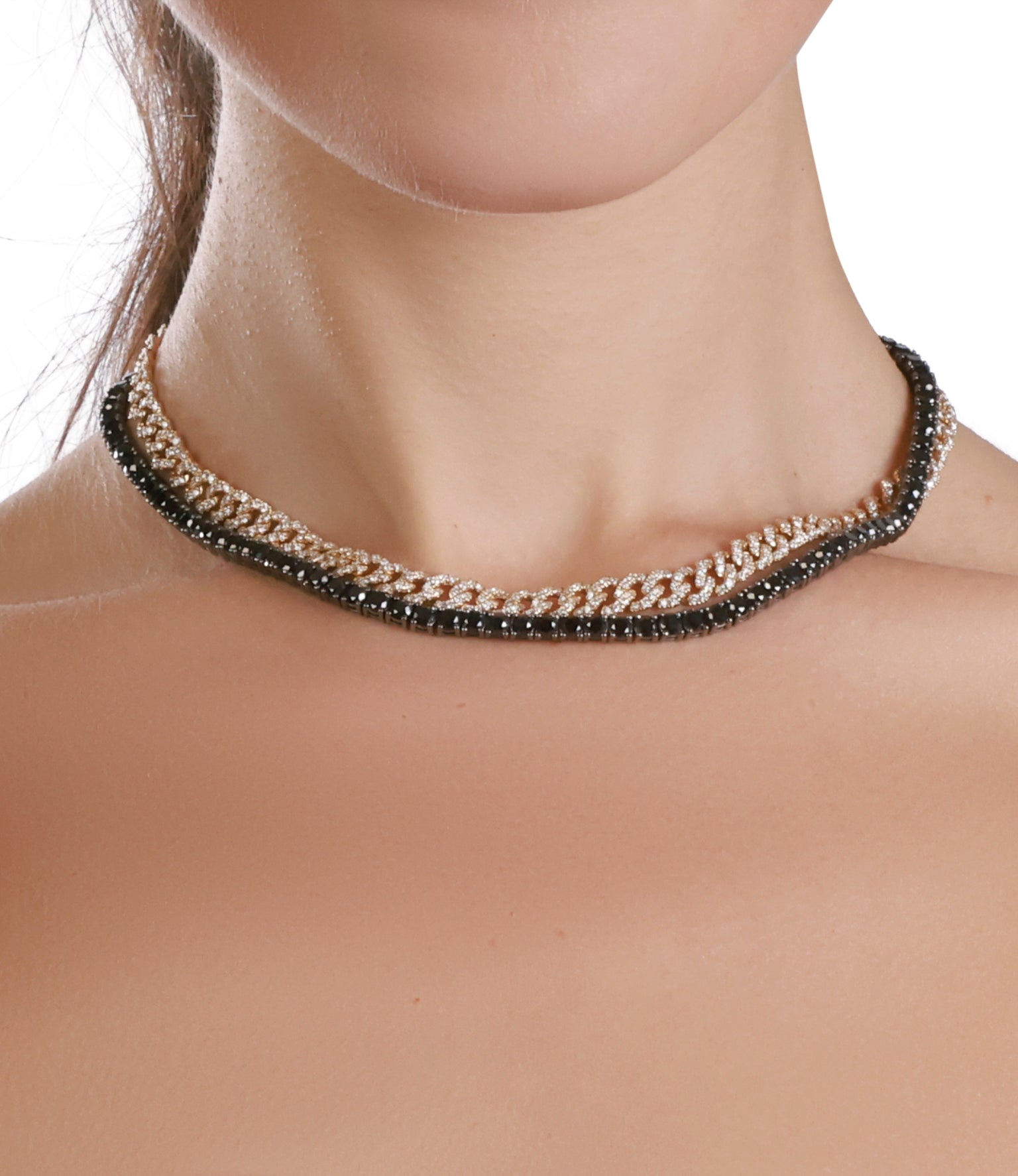 Cuban Link Diamond Tennis Necklace