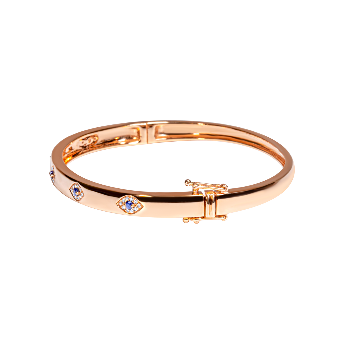Rose Gold Evil Eye Bangle
