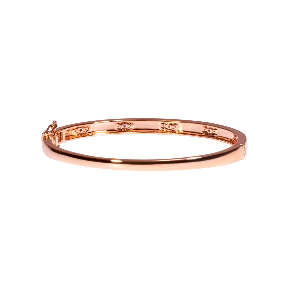 Rose Gold Evil Eye Bangle
