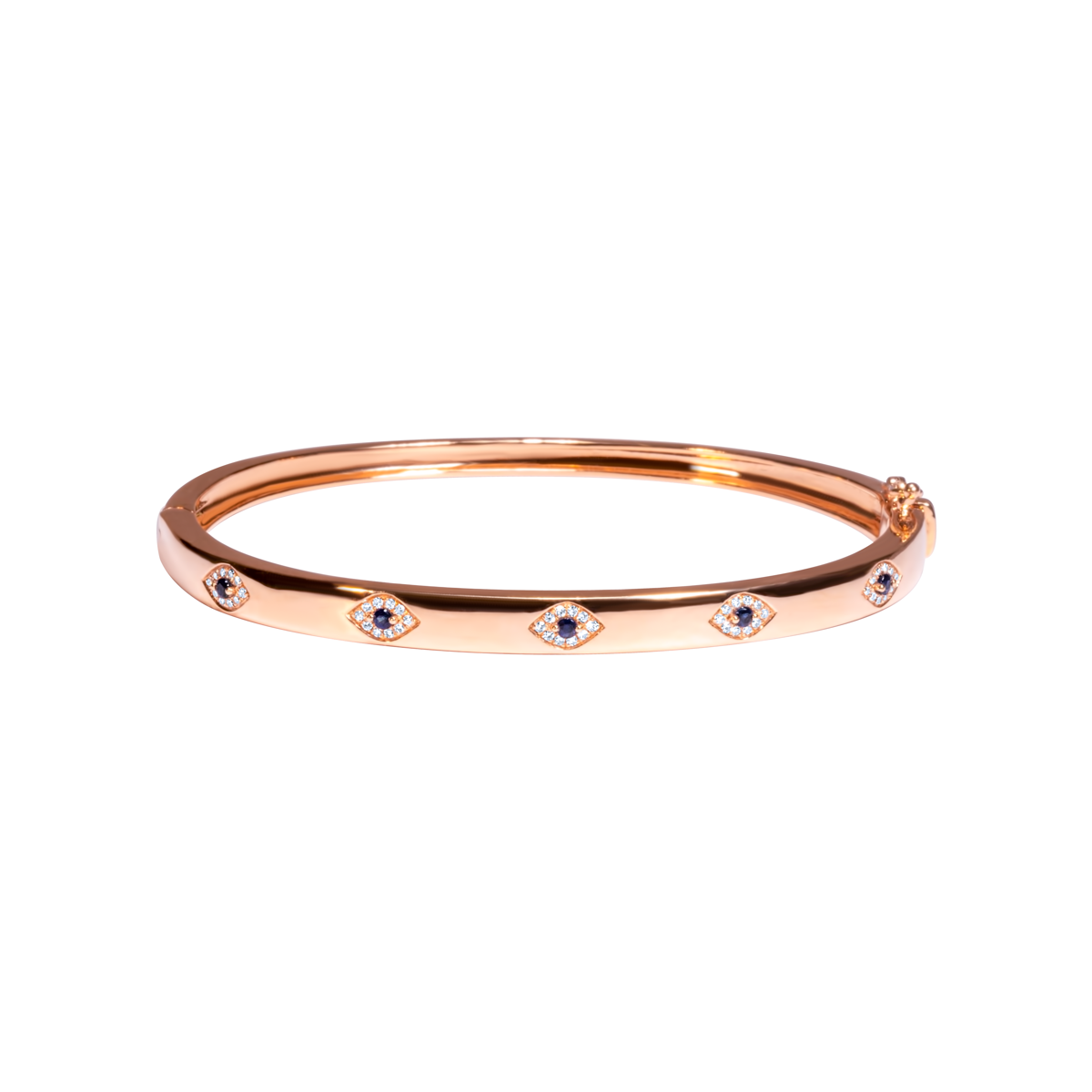 Rose Gold Evil Eye Bangle