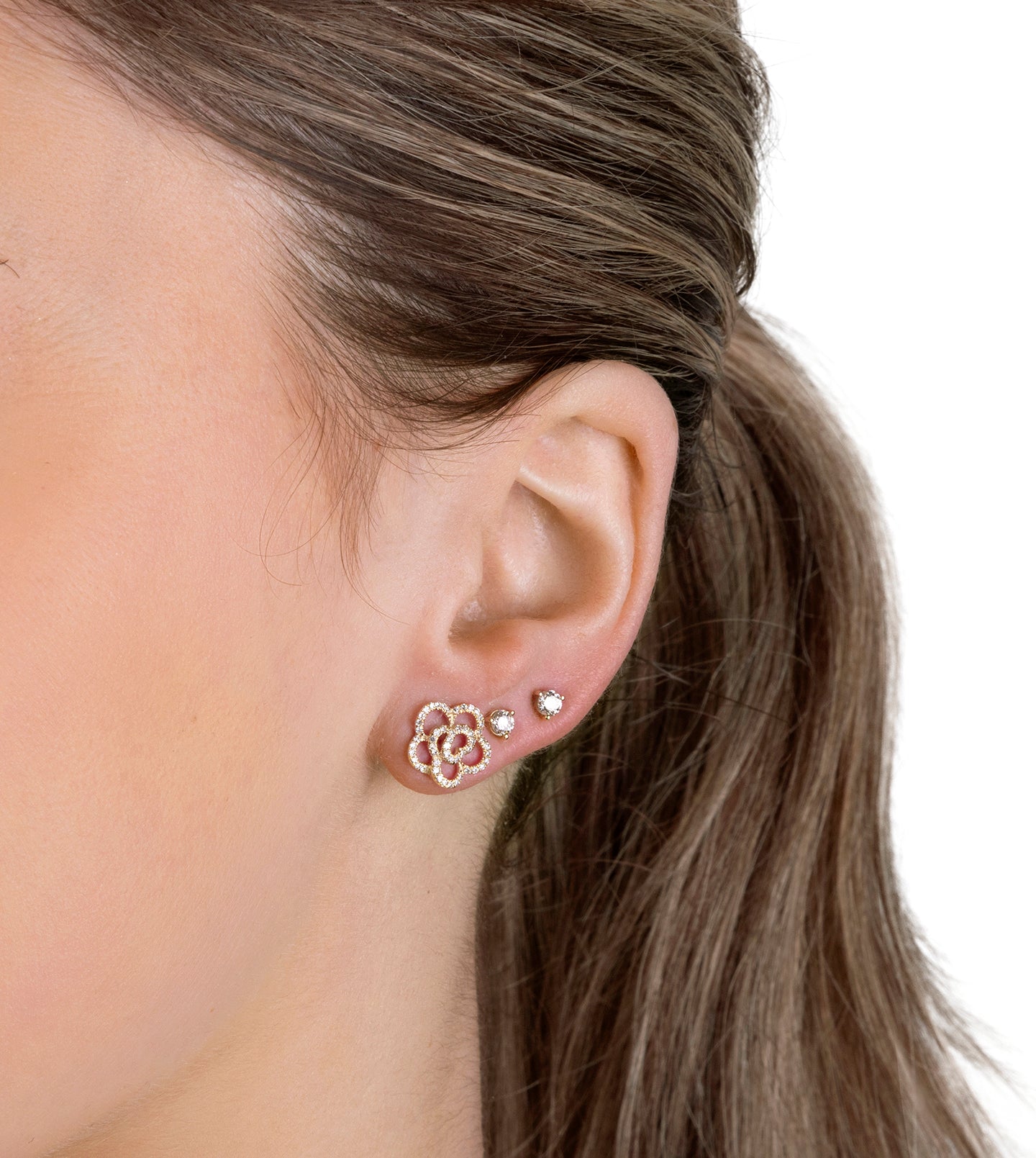 Camellia Diamond Studs
