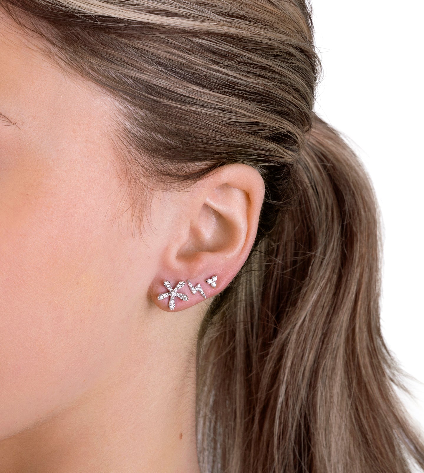 Diamond Daisy Studs