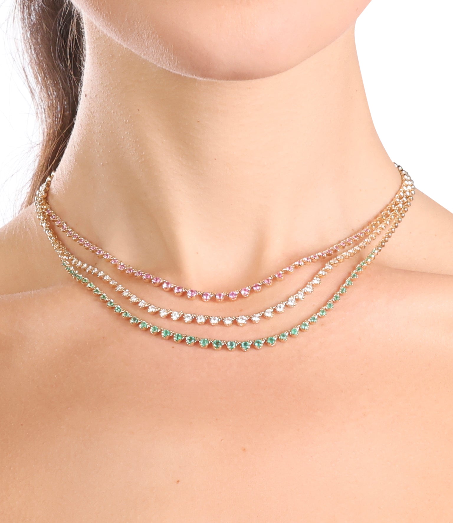 Soft Diamond Tennis Necklace