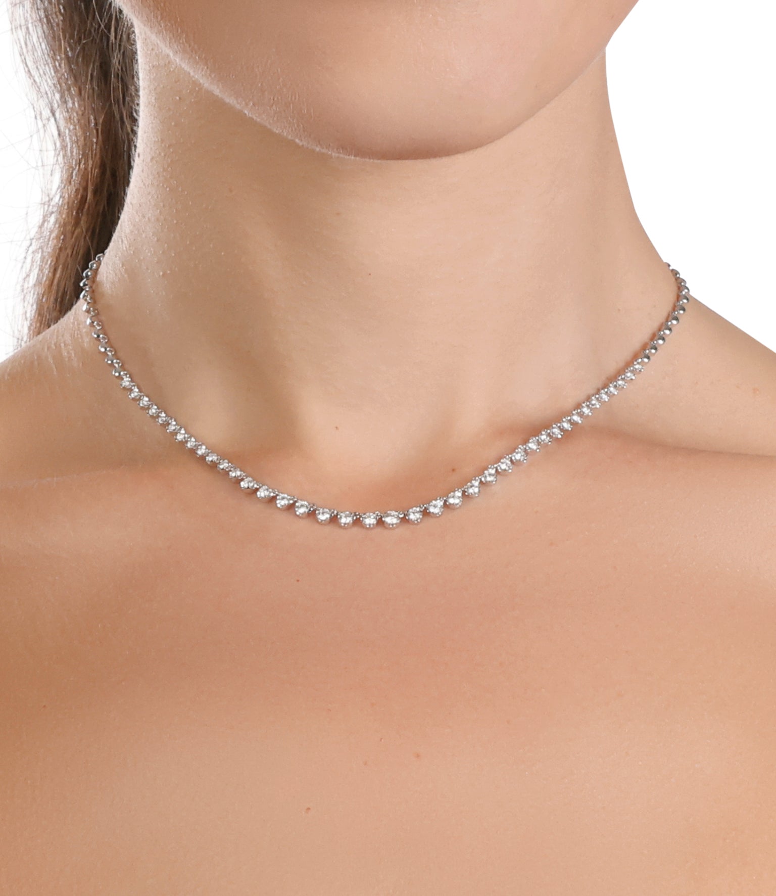 Soft Diamond Tennis Necklace