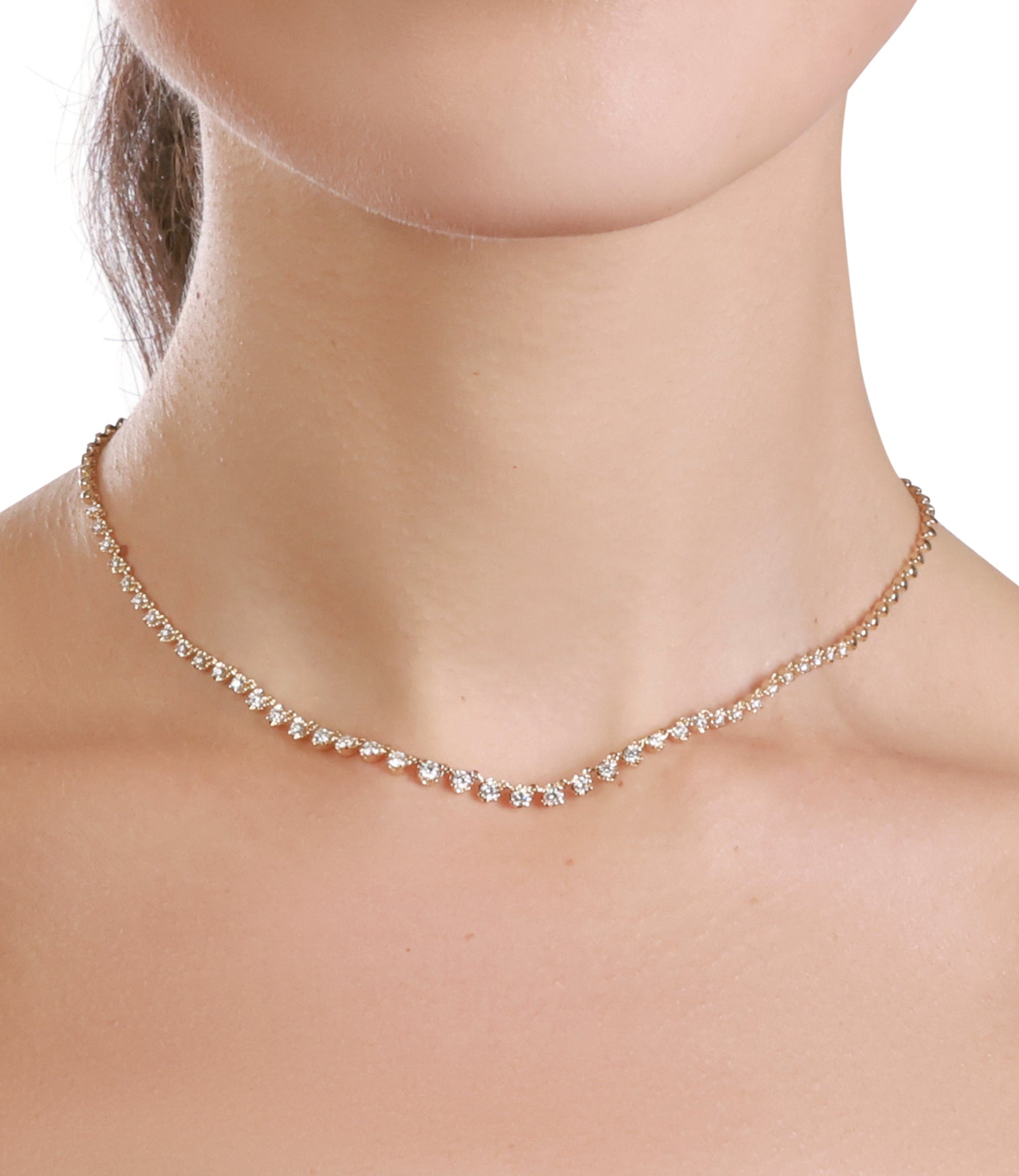 Soft Diamond Tennis Necklace