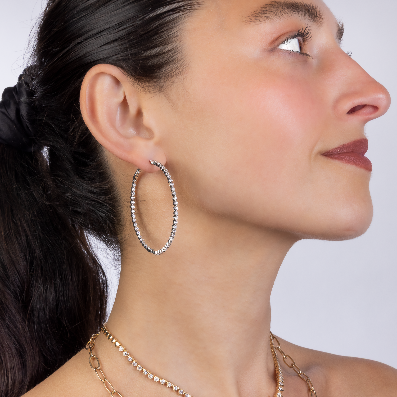 Spectacular Diamond Hoops