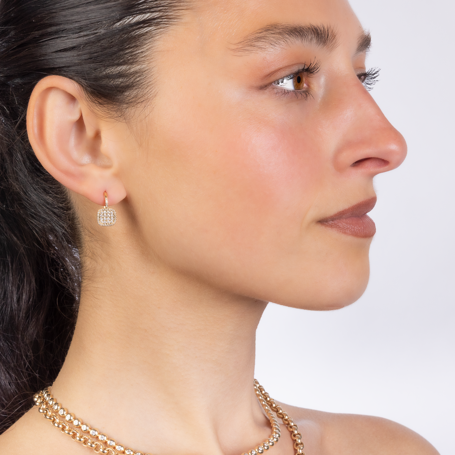 Square Diamond Earrings