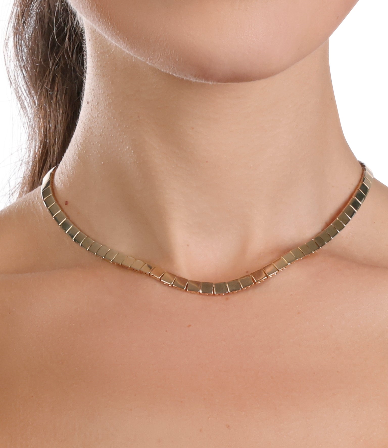 Square Link Gold Necklace