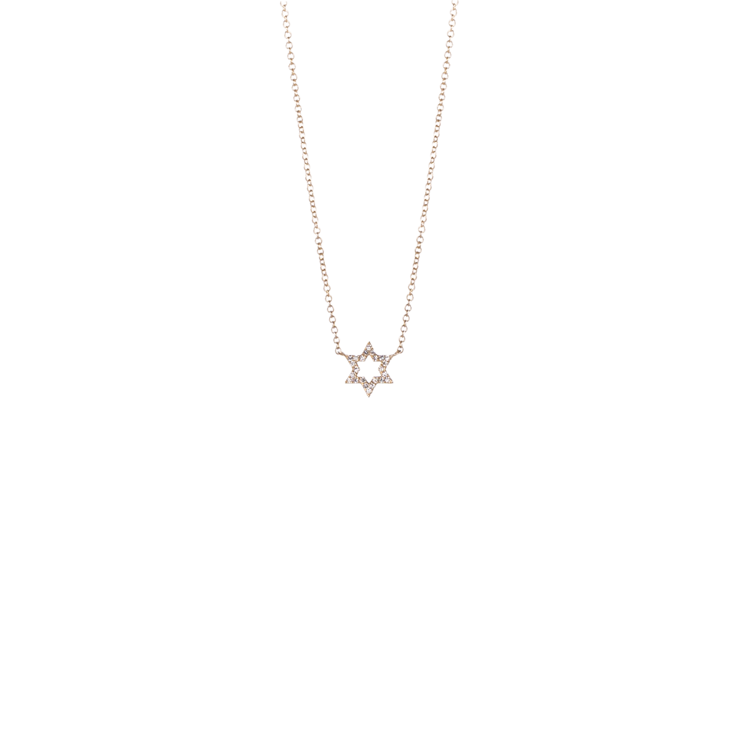 Diamond Star of David Necklace