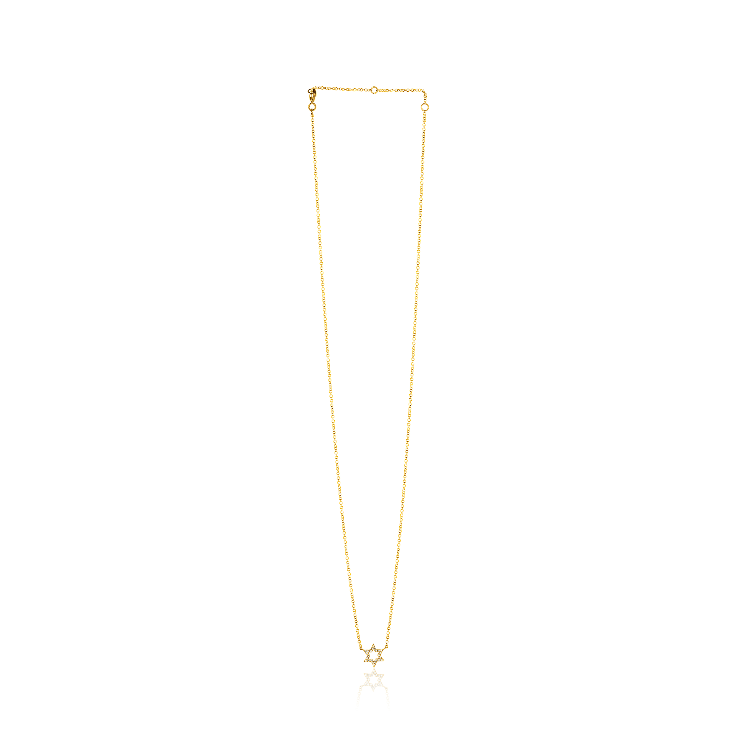 Diamond Star of David Necklace