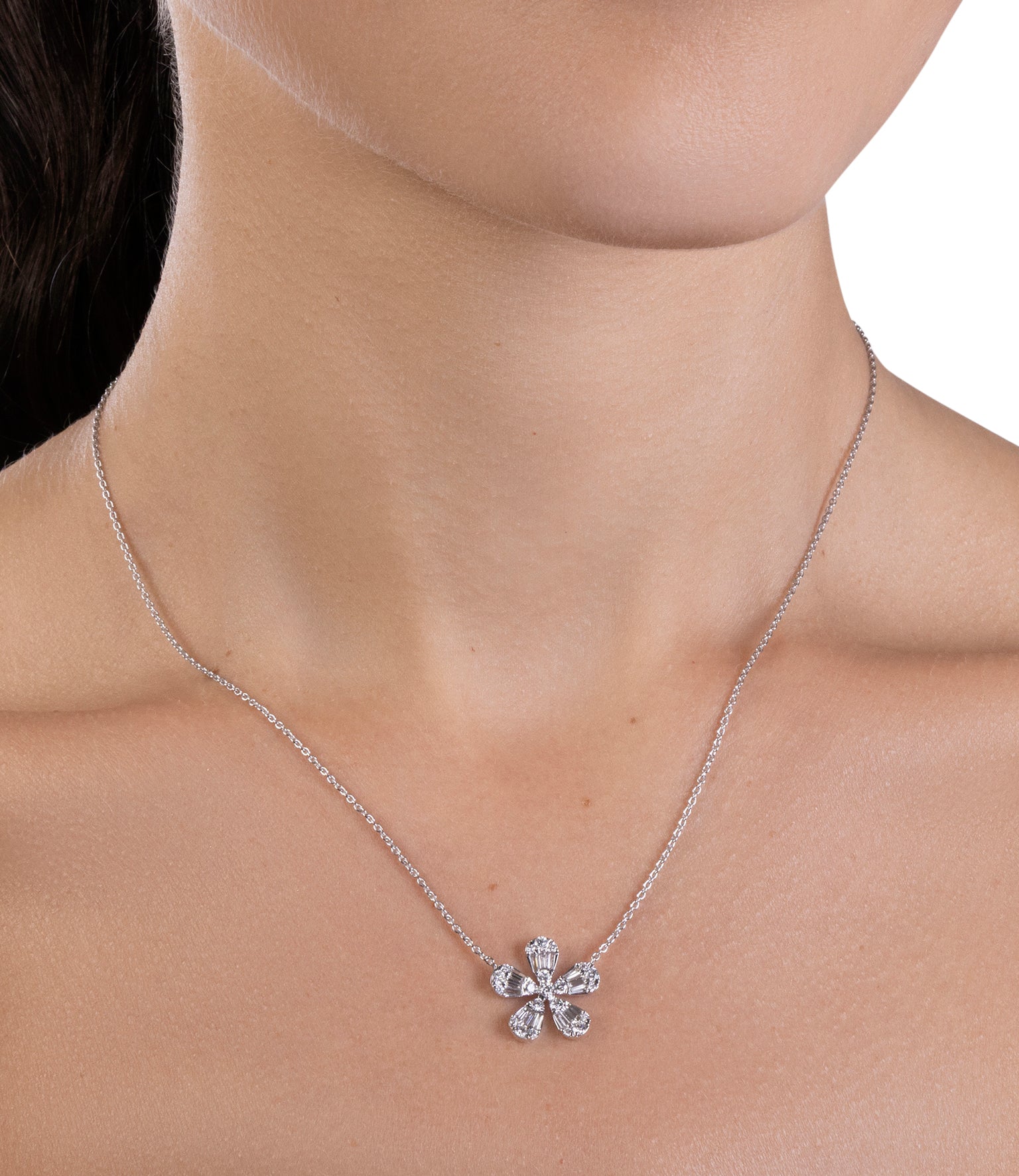 Baguette Flower Necklace