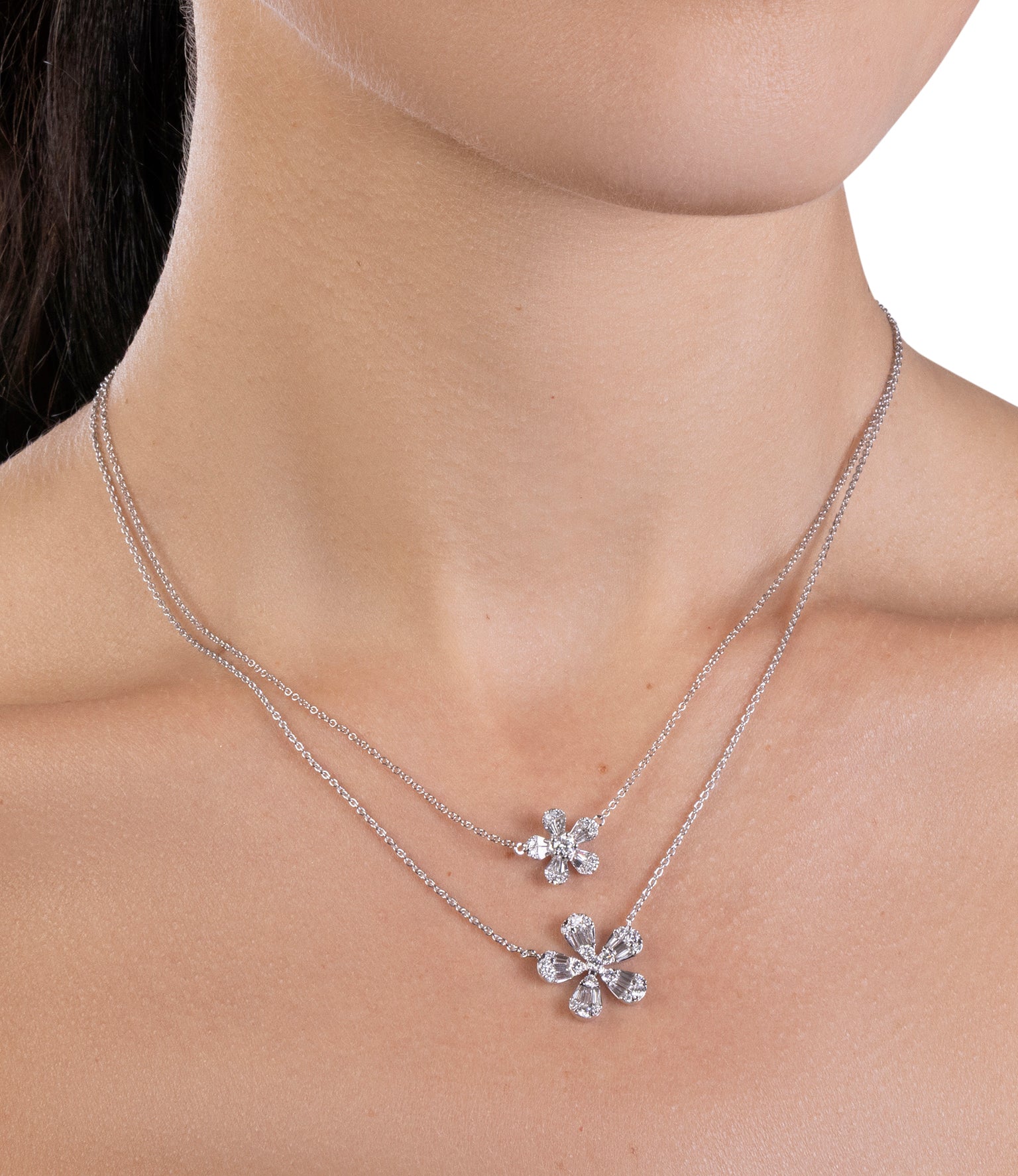 Baguette Flower Necklace